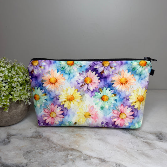 Pouch - Floral Purple Watercolor