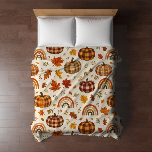 Blanket Halloween #2 - Plaid Pumpkins - PREORDER ends 7/25