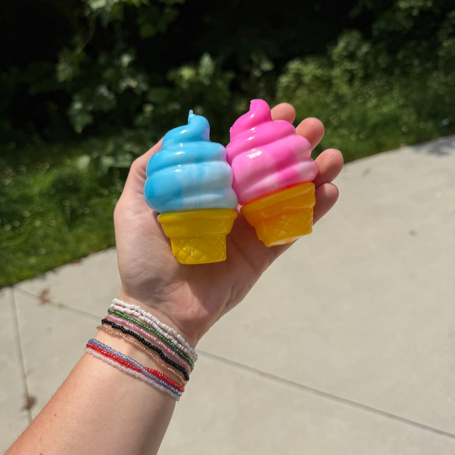 Squishy Toy - Ice Cream Cone, Pink