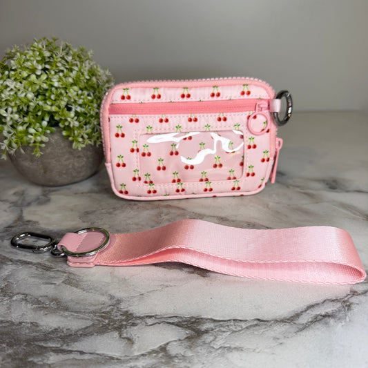Rue - Nylon Wristlet Wallet - Pink Cherry