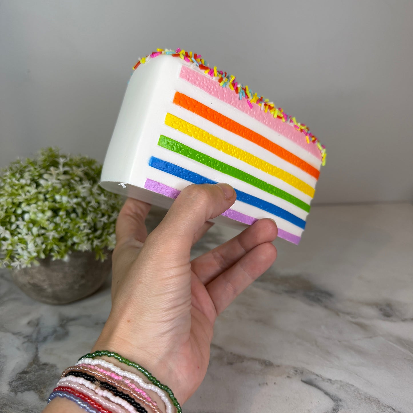 Squishy Toy - Rainbow Cake