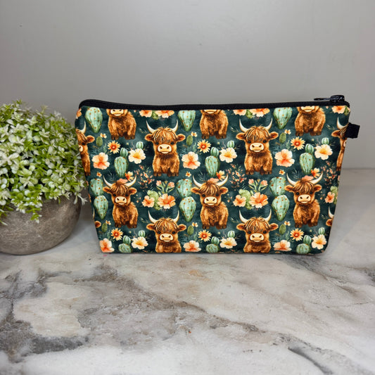 Pouch - Highland Cow Cactus
