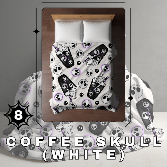 Blanket Halloween #8 - Coffee Skull White - PREORDER ends 7/25
