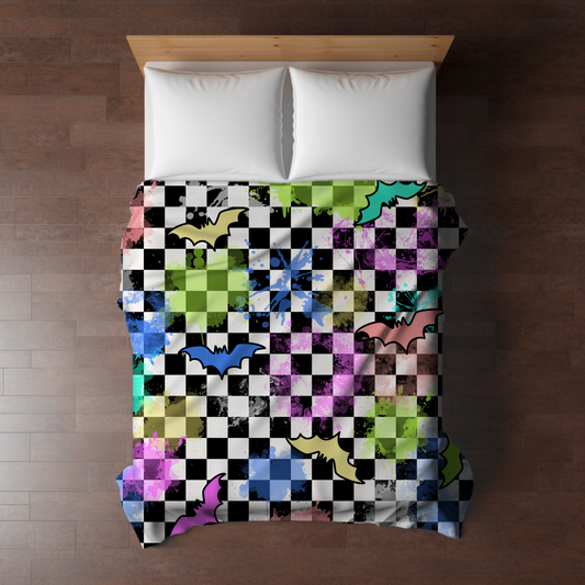 Blanket Halloween #24 - Rainbow Bat Checker - PREORDER ends 7/25