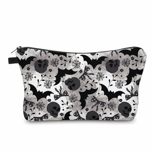 Pouch - Halloween Fall - Skull Bow Bat Spiderweb